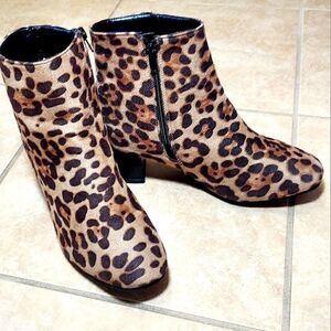 Animal Print Faux Suede Boots